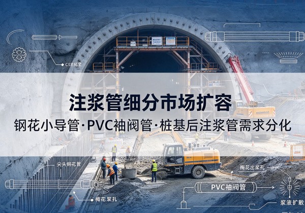 龙湖注浆管细分市场扩容，隧道钢花小导管、PVC 袖阀管、桩基后注浆管需求分化